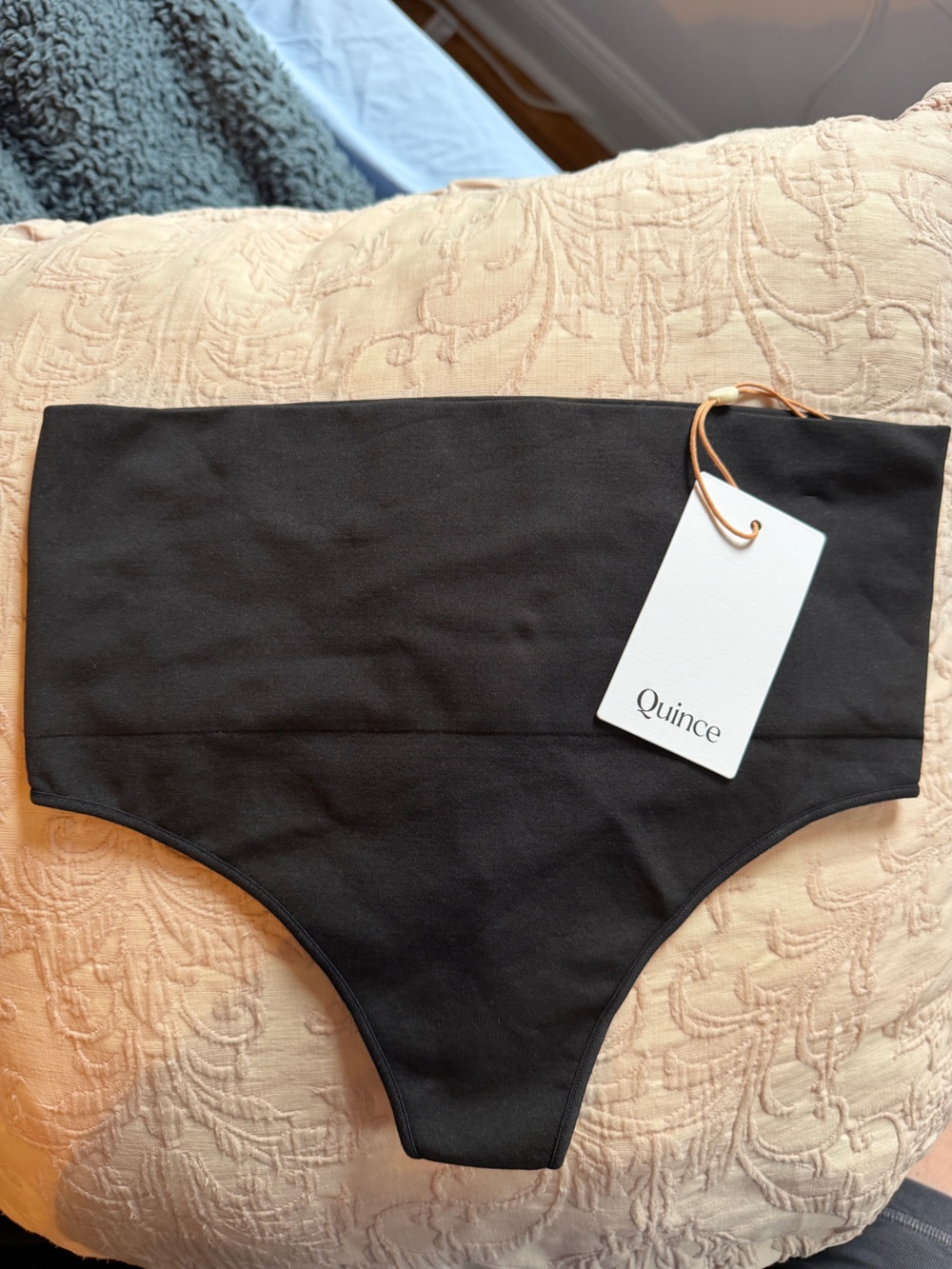 Quince Black Shaping High-Waisted Thong
